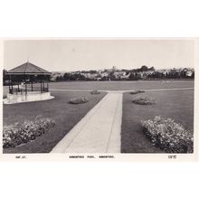 Ammanford Park & Bandstand Wales Real Photo Old Postcard
