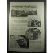 1933 Royal Baking Powder Ad - In the beautiful homes of Grosse Pointe, Detroit