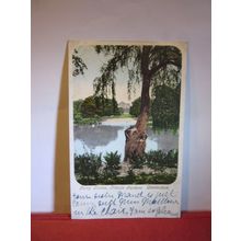PITTVILLE GARDENS & PUMP ROOM, CHELTENHAM used antique postcard 1905 pm =