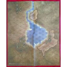 Unused BattleTech Paper Map CBT Lake Area From Map Set Compilation #1