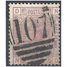 1876 SG141 2 1/2d Rosy Mauve Plate 5 Good Used Check Letters "ND".