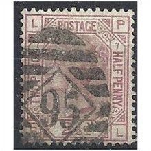 1877 SG141 2 1/2d Rosy-Mauve Plate 7 Good Used Check Letters "PL".