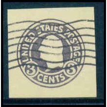 Used U437 2c George Washington Fine Cut Square WA3024