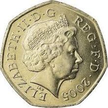 2005 Seated Britannia 50p circulated