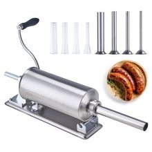 Manual Sausage Stuffer, 2.5 L / 6 LBS Horizontal Sausage Machine with U-type...