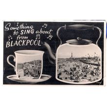 BLACKPOOL, novelty used postcard. 1955 postmark =