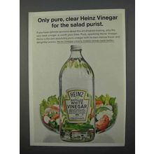 1966 Heinz White Vinegar Ad - For the Salad Purist