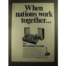 1968 Benjamin 1020 Portable Turntable Ad - Nations Work