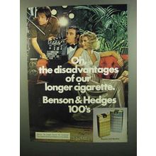 1975 Benson & Hedges Cigarettes Ad - The Disadvantages
