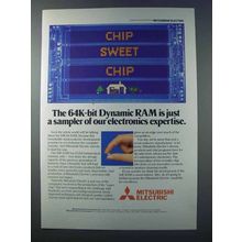 1981 Mitsubishi 64K-bit Dynamic RAM Ad - Expertise