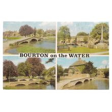 multiview, BOURTON-ON-THE-WATER, Gloucestershire used postcard by Salmon 1985 #