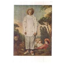GILLES by A Watteau unused postcard musee du Louvre =