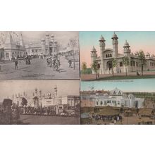 Senagalese Indian Pavillion Palace 4x Antique Franco London Exhibition Postcard