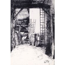 Whistler The Limehouse Burner Victorian London Painting Postcard