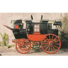 Winston Churchill Mother Park Drag Coach Transport Postcard
