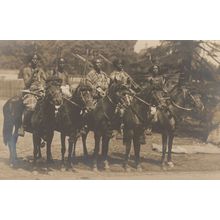 Unidentified Asian Surely African Indian Horse Riding Old Ethnic Postcard