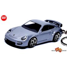 VERY RARE KEYCHAIN SILVER PORSCHE 911 GT2 CUSTOM Ltd Ed.