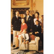 Queen Elizabeth II Royal Family At Buckingham Palace in 1972 Postcard