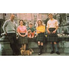Queen Elizabeth II Silver Wedding Royal Family Balmoral 1972 Postcard