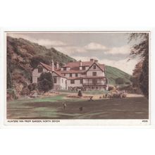 Hunters Inn from the Garden North Devon Postcard 49290