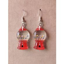 GUMBALL MACHINE EARRINGS Silver Plated Quirky/Fun/Funky Earrings Acrylic