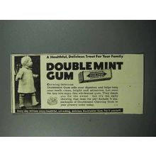 1939 Wrigley's Doublemint Gum Ad - Delicious Treat