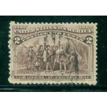 Used 231 2c Landing of Columbus Almost Very Fine T1322