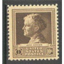 878 10c Jane Addams Fine MNH GA0346