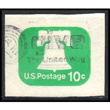 Used U567 10c Liberty Bell Very Fine Cut Square Z2920