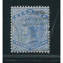 bermuda stamps sg27b sg 27b watermark crown ca used 1 pulled perf