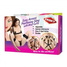 Easy Access Thigh Sling With Wrist Cuffs Vegan Leather Frisky Bondage S&M BDSM !