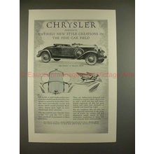 1928 Chrysler 75 Roadster Car Ad - The Fine Car Field!