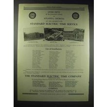 1929 Standard Electric Time Ad - Atlanta, GA Schools