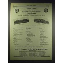 1929 Standard Electric Time Ad - Oklahoma Schools