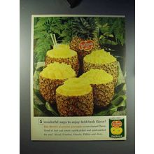 1960 Del Monte Pineapple Ad - Enjoy Field-Fresh Flavor