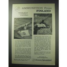 1964 F.I. Ad - Lapua Match and Sako Ammunition