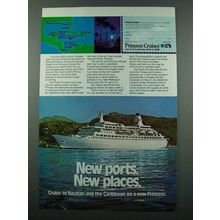 1975 Princess Cruises Ad - New Ports New Places