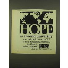 1975 Project Hope Ad - A World University