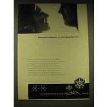 1963 De Beers Diamonds Ad - Diamonds bespeak an ever-growing love