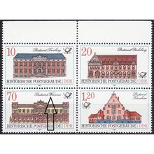 GERMANY DDR [1987] MiNr 3067-70 4er I ( **/mnh ) Bauwerke Plattenfehler
