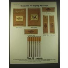 1965 Perfectos Filter de Luxe Cigarettes Ad - 6 excuses for buying Perfectos