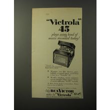 1953 RCA Victor Model 45EY4 Phonograph Ad - Victrola 45 plays every kind