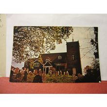MINSTEAD CHURCH, NEW FOREST, HAMPSHIRE used vintage postcard 1977 pm =
