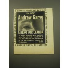 1959 Harper Book Advertisement - A Hero for Leanda by Andrew Garve