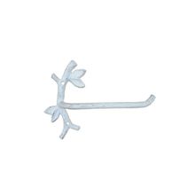 Pack Of 2] Whitewashed Cast Iron Leaf Branch Toilet Paper Holder 9""