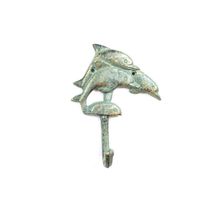Pack Of 2] Antique Seaworn Bronze Cast Iron Dolphins Wall Hook 6""