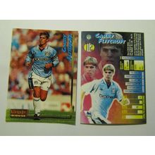 112. Garry Flitcroft Man City - Merlin Ultimate P. L 1995/96 Football Card (ef1)