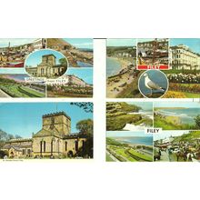 Yorkshire FILEY Four 1980's Postcards (Various Publishers)