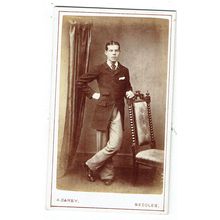 Victorian cdv photo man standing Beccles photographer