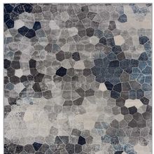 2 X 3 Navy Blue Cobblestone Pattern Scatter Rug